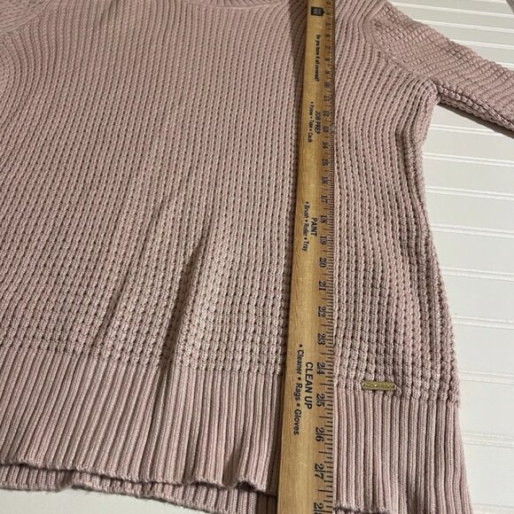 Calvin Klein Women’s Pink Cowl Neck Knit Long Sweater Gold Buttons Size M - Picture 11 of 12